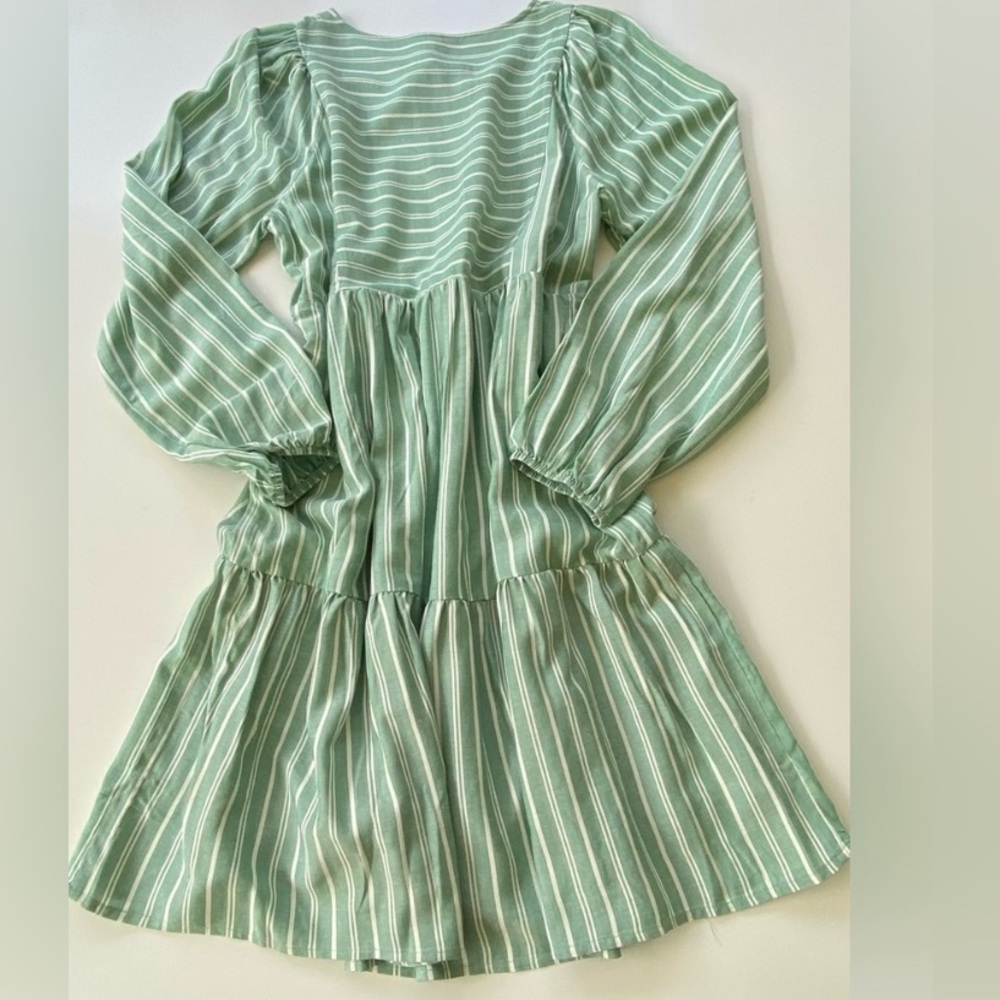 Gentle Fawn Striped Long Sleeve Dress, Long Sleeve Striped Dress, Lined Size: M - Picture 5 of 13